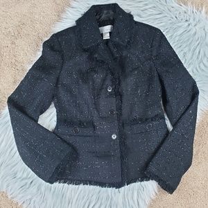 Spiegel Black Blazer With Metallic Threads